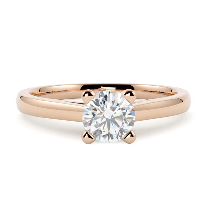 Pierścionek z diamentem0,40 ct Olivia – złoto różowe 585 – GOLDPORT